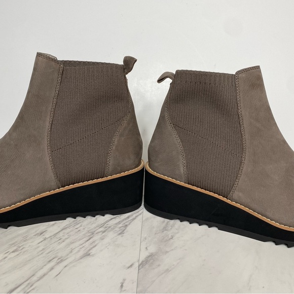 Eileen Fisher Lilou Gray Nubuck Wedge Bootie 11 - Picture 8 of 14